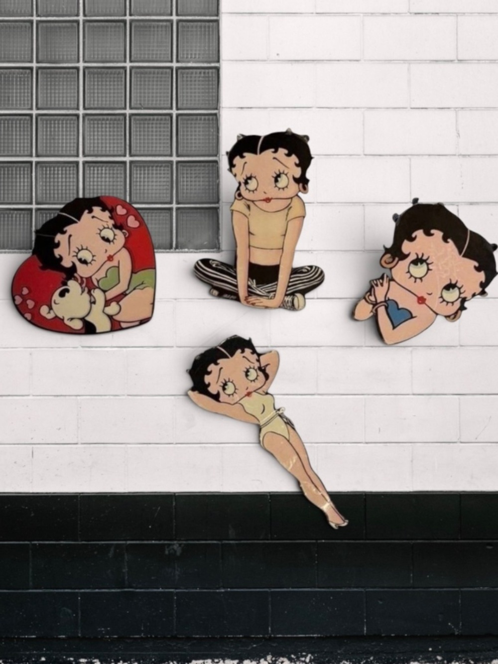 Vintage Betty Boop Magnets Set of 4
